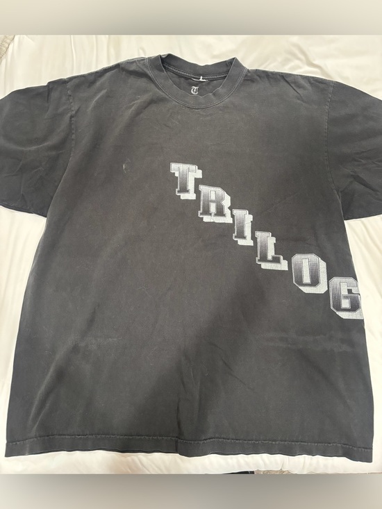 Zara Other - Black Short Sleeve Crewneck with Diagonal TRILOGY Print